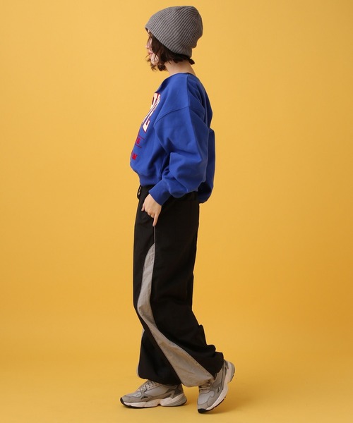 PBLIM(ページボーイリム)の「PBLIM/カレッジフロッキーショートVプルオーバー(スウェット・レディース・ネイビー/ブルー/杢グレー・FREE)」の13枚目の写真