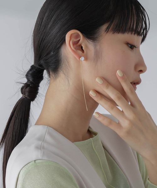 NANO universe(ナノユニバース)の「ストーンチェーンピアス(ピアス(両耳用)・レディース・その他4/その他3/その他1/その他2・FREE)」の3枚目の写真