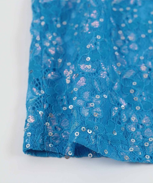 miette（ミエット）の「スパンコールレースハイネックトップス（Tシャツ/カットソー・レディース・ライトグリーン/ブラック/ブルー/ピンク・FREE）」の20枚目の写真