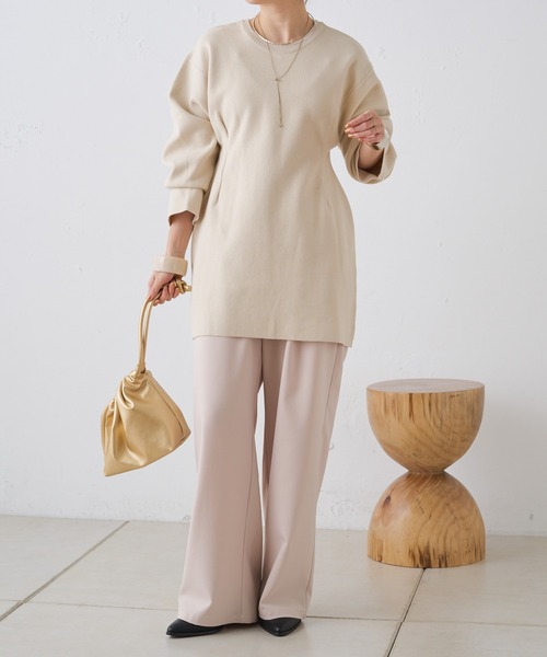 Omekashi（オメカシ）の「2wayニットチュニックワンピース（ワンピース・レディース・アイボリー/ブラック・FREE）」の11枚目の写真