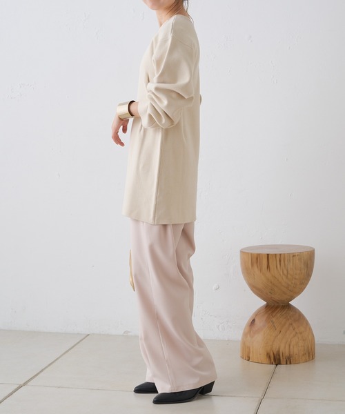 Omekashi（オメカシ）の「2wayニットチュニックワンピース（ワンピース・レディース・アイボリー/ブラック・FREE）」の13枚目の写真