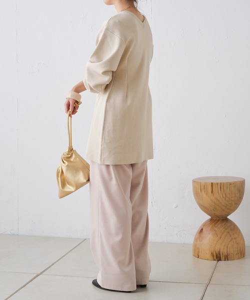 Omekashi（オメカシ）の「2wayニットチュニックワンピース（ワンピース・レディース・アイボリー/ブラック・FREE）」の14枚目の写真