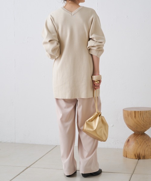 Omekashi（オメカシ）の「2wayニットチュニックワンピース（ワンピース・レディース・アイボリー/ブラック・FREE）」の16枚目の写真