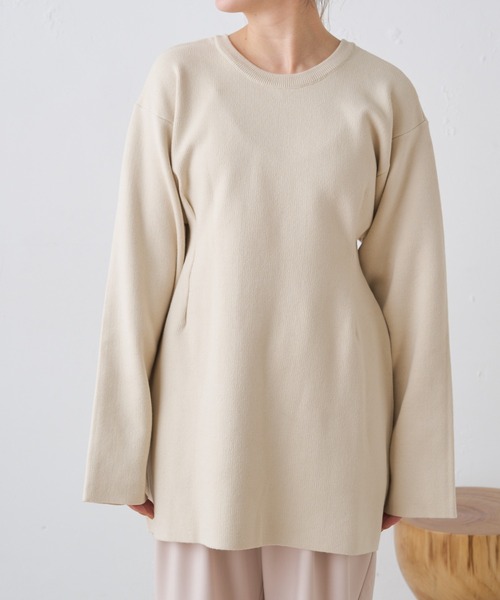 Omekashi（オメカシ）の「2wayニットチュニックワンピース（ワンピース・レディース・アイボリー/ブラック・FREE）」の17枚目の写真
