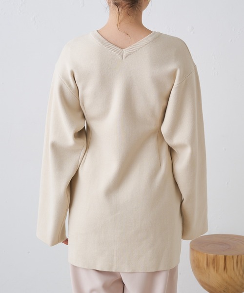 Omekashi（オメカシ）の「2wayニットチュニックワンピース（ワンピース・レディース・アイボリー/ブラック・FREE）」の19枚目の写真