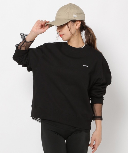 HEREIAM(ヘレイアム)の「【HEREIAM】ワッペンロゴスウェット(ユニセックス)(スウェット・レディース・ホワイト/グリーン/ピンク/パープル/ブラック・LARGE/MEDIUM)」の3枚目の写真