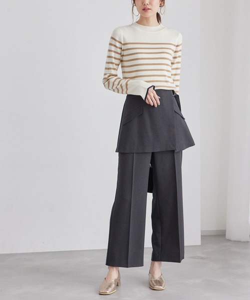 ROPE' PICNIC(ロペピクニック)の「【新色追加】スクエアトゥセンターシーム甲深バブーシュ(パンプス・レディース・ベージュ/ブラック/キナリ/ゴールド/ブラック系その他・23.0cm/24.5cm/23.5cm/25.0cm/24.0cm)」の10枚目の写真