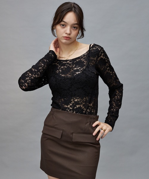 Lui's（ルイス）の「【cierio/シエリオ】 レースカットソー（Tシャツ/カットソー・レディース・ホワイト/ブラック・FREE）」の20枚目の写真