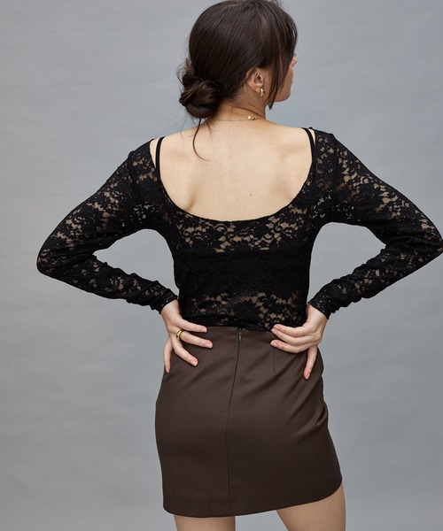 Lui's（ルイス）の「【cierio/シエリオ】 レースカットソー（Tシャツ/カットソー・レディース・ホワイト/ブラック・FREE）」の19枚目の写真