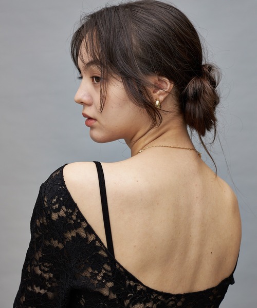 Lui's（ルイス）の「【cierio/シエリオ】 レースカットソー（Tシャツ/カットソー・レディース・ホワイト/ブラック・FREE）」の4枚目の写真