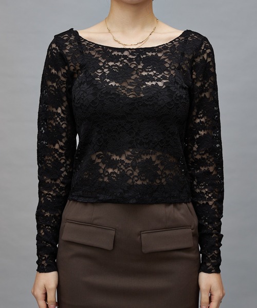 Lui's（ルイス）の「【cierio/シエリオ】 レースカットソー（Tシャツ/カットソー・レディース・ホワイト/ブラック・FREE）」の14枚目の写真