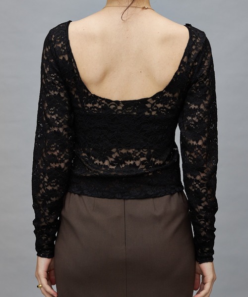 Lui's（ルイス）の「【cierio/シエリオ】 レースカットソー（Tシャツ/カットソー・レディース・ホワイト/ブラック・FREE）」の12枚目の写真