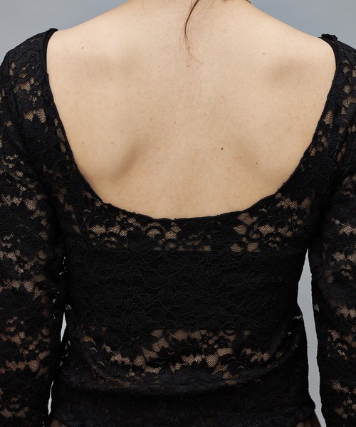 Lui's（ルイス）の「【cierio/シエリオ】 レースカットソー（Tシャツ/カットソー・レディース・ホワイト/ブラック・FREE）」の11枚目の写真