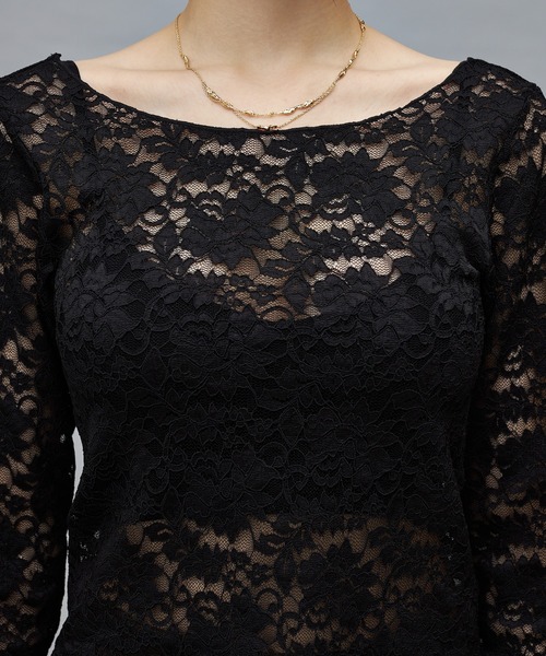 Lui's（ルイス）の「【cierio/シエリオ】 レースカットソー（Tシャツ/カットソー・レディース・ホワイト/ブラック・FREE）」の10枚目の写真