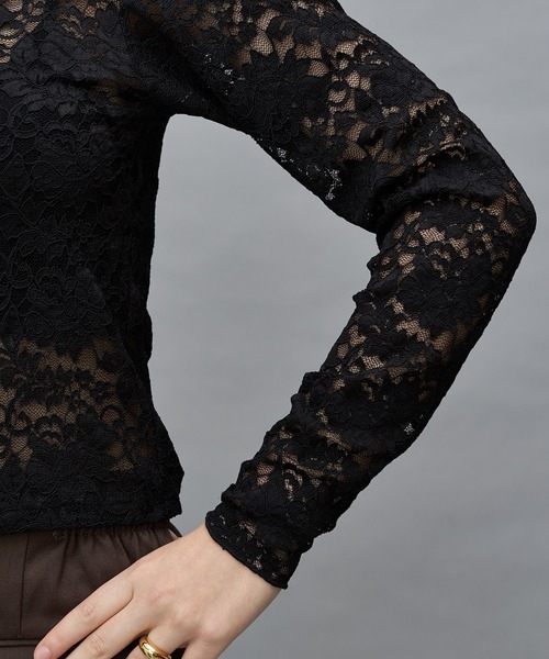 Lui's（ルイス）の「【cierio/シエリオ】 レースカットソー（Tシャツ/カットソー・レディース・ホワイト/ブラック・FREE）」の9枚目の写真