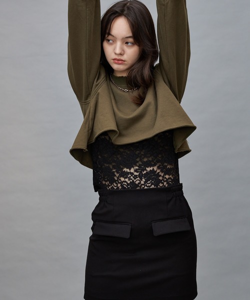 Lui's（ルイス）の「【cierio/シエリオ】 レースカットソー（Tシャツ/カットソー・レディース・ホワイト/ブラック・FREE）」の15枚目の写真