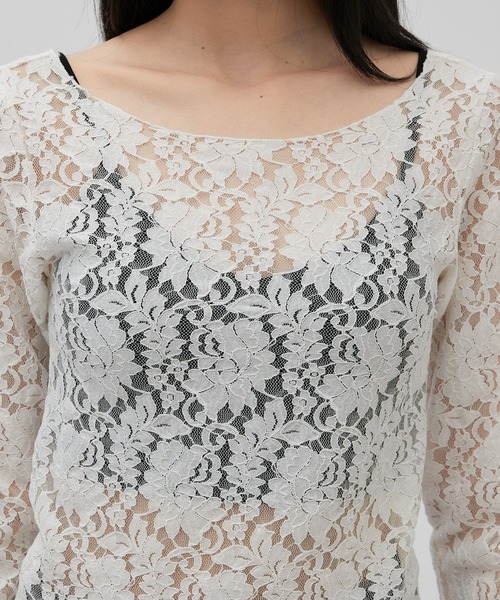 Lui's（ルイス）の「【cierio/シエリオ】 レースカットソー（Tシャツ/カットソー・レディース・ホワイト/ブラック・FREE）」の21枚目の写真