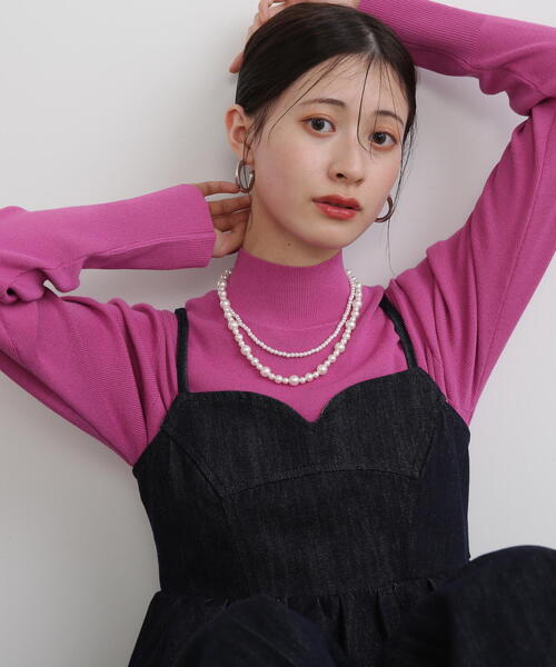 N.(N. Natural Beauty Basic)(エヌエヌナチュラルビューティーベーシック)の「◆コンビパールネックレス(ネックレス・レディース・ホワイト・フリ-)」の6枚目の写真