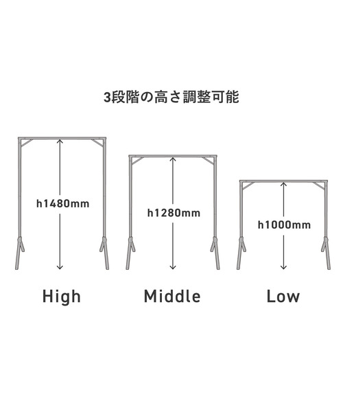 POST GENERAL（ポストジェネラル）の「ポストジェネラル POST GENERAL / エキシビション フォルダブルハンガーラック（アウトドアグッズ・レディース・シルバー・FREE）」の9枚目の写真