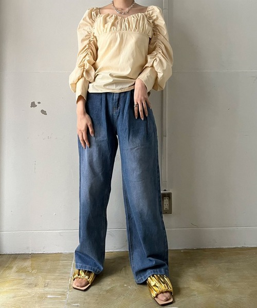 Jewelobe(ジュエローブ)の「ギャザーフラットサンダル(サンダル・レディース・ブラック/アイボリー/シルバー/ゴールド・XL/L/M/S)」の22枚目の写真