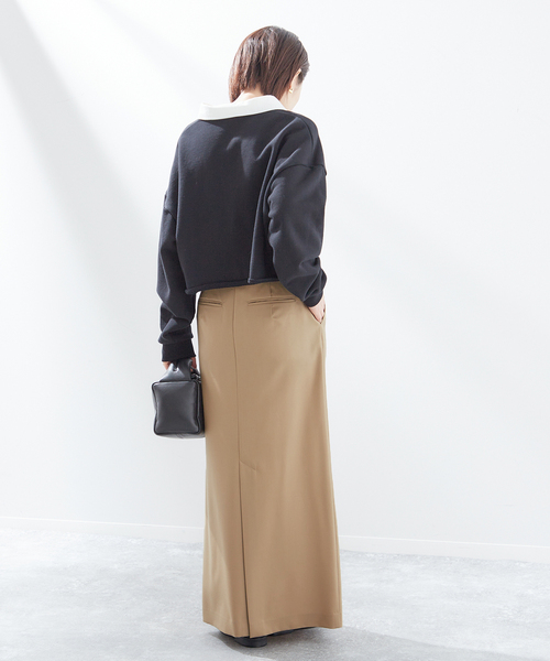 PROTAGONISTA(プロタゴニスタ)の「【PROTAGONISTA/プロタゴニスタ】スリットスカート(スカート・レディース・ベージュ/ブラック・X-SMALL)」の5枚目の写真