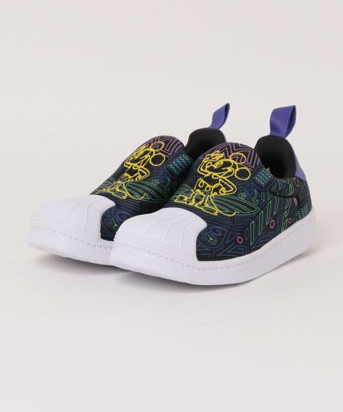 adidas(アディダス)の「adidas アディダス 17-21 SST 360 C SST 360(ディズニー) IF1256 CORE/FTWR/YELL(スリッポン・キッズ・ブラック・17/18/19/20/21)」の1枚目の写真
