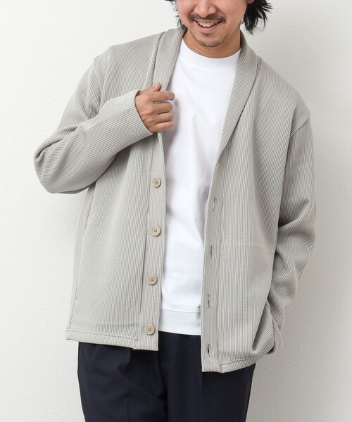 NOLLEY'S goodman(ノーリーズグッドマン)の「クォーターゲージ ショールカラーカーディガン(カーディガン/ボレロ・メンズ・サックスブルー/ダークネイビー/ベージュ・M/L/S)」の20枚目の写真
