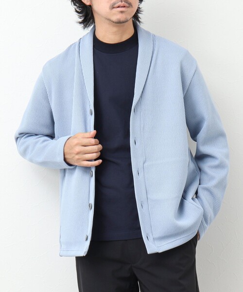 NOLLEY'S goodman(ノーリーズグッドマン)の「クォーターゲージ ショールカラーカーディガン(カーディガン/ボレロ・メンズ・サックスブルー/ダークネイビー/ベージュ・M/L/S)」の16枚目の写真