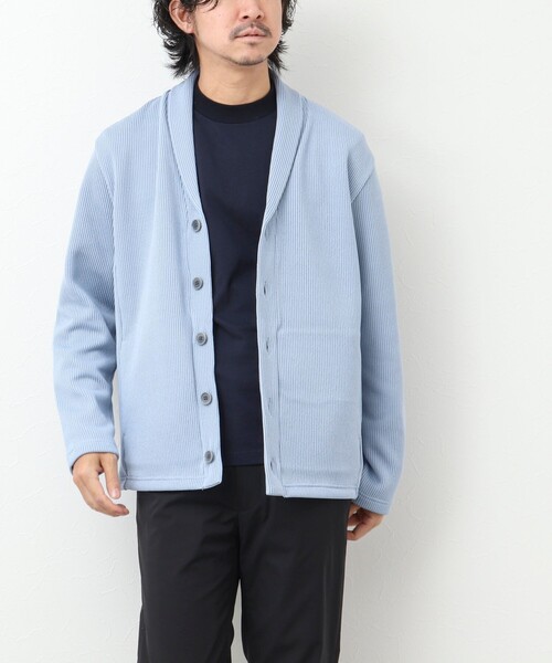 NOLLEY'S goodman(ノーリーズグッドマン)の「クォーターゲージ ショールカラーカーディガン(カーディガン/ボレロ・メンズ・サックスブルー/ダークネイビー/ベージュ・M/L/S)」の8枚目の写真