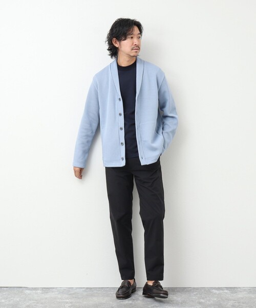 NOLLEY'S goodman(ノーリーズグッドマン)の「クォーターゲージ ショールカラーカーディガン(カーディガン/ボレロ・メンズ・サックスブルー/ダークネイビー/ベージュ・M/L/S)」の22枚目の写真