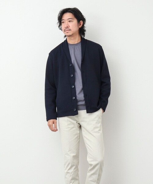 NOLLEY'S goodman(ノーリーズグッドマン)の「クォーターゲージ ショールカラーカーディガン(カーディガン/ボレロ・メンズ・サックスブルー/ダークネイビー/ベージュ・M/L/S)」の21枚目の写真