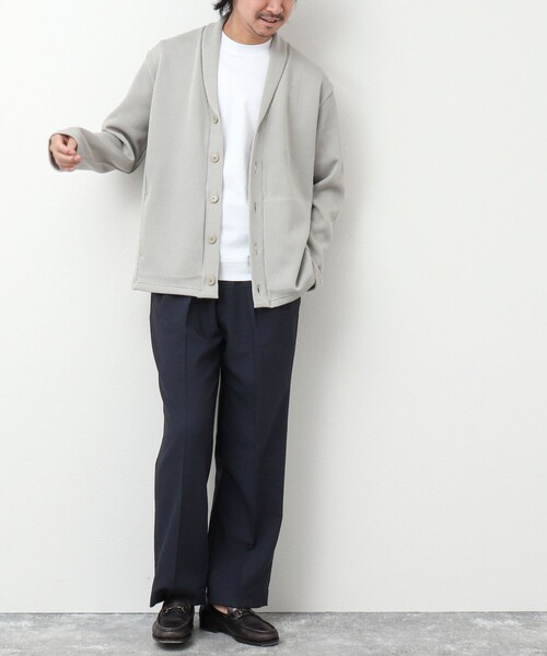 NOLLEY'S goodman(ノーリーズグッドマン)の「クォーターゲージ ショールカラーカーディガン(カーディガン/ボレロ・メンズ・サックスブルー/ダークネイビー/ベージュ・M/L/S)」の11枚目の写真