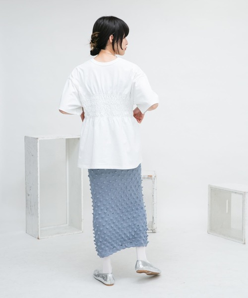KBF（ケイビーエフ）の「ポコポコニットスカート（スカート・レディース・ライトブルー/ブラック・ONE）」の10枚目の写真