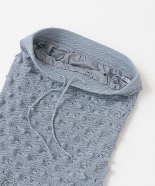 KBF（ケイビーエフ）の「ポコポコニットスカート（スカート・レディース・ライトブルー/ブラック・ONE）」の4枚目の写真