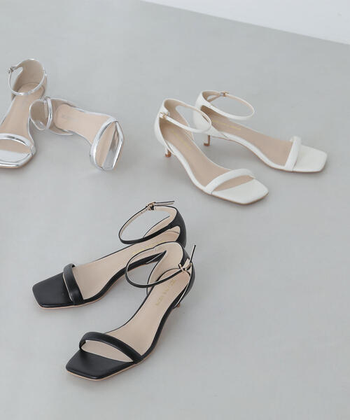 美品　新品　ストラップサンダル　Natural Beauty Basic NATURAL BEAUTY BASIC｜ナローパフストラップサンダル | Rakuten