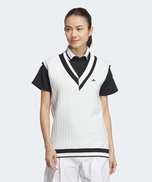 adidas アイボリー Vネック ベスト adidas｜アディダスのベスト通販 - ZOZOTOWN