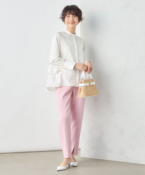 NOLLEY’S Sophi（ノーリーズソフィ）の「ペプラムシャツブラウス（シャツ/ブラウス・レディース・ホワイト/サックスブルー/イエロー・38）」の4枚目の写真