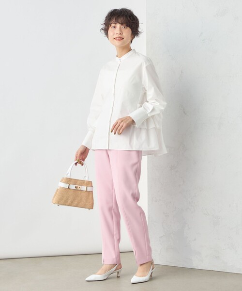 NOLLEY’S Sophi（ノーリーズソフィ）の「ペプラムシャツブラウス（シャツ/ブラウス・レディース・ホワイト/サックスブルー/イエロー・38）」の5枚目の写真