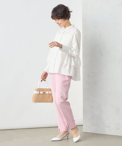 NOLLEY’S Sophi（ノーリーズソフィ）の「ペプラムシャツブラウス（シャツ/ブラウス・レディース・ホワイト/サックスブルー/イエロー・38）」の6枚目の写真