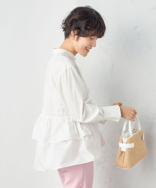 NOLLEY’S Sophi（ノーリーズソフィ）の「ペプラムシャツブラウス（シャツ/ブラウス・レディース・ホワイト/サックスブルー/イエロー・38）」の18枚目の写真