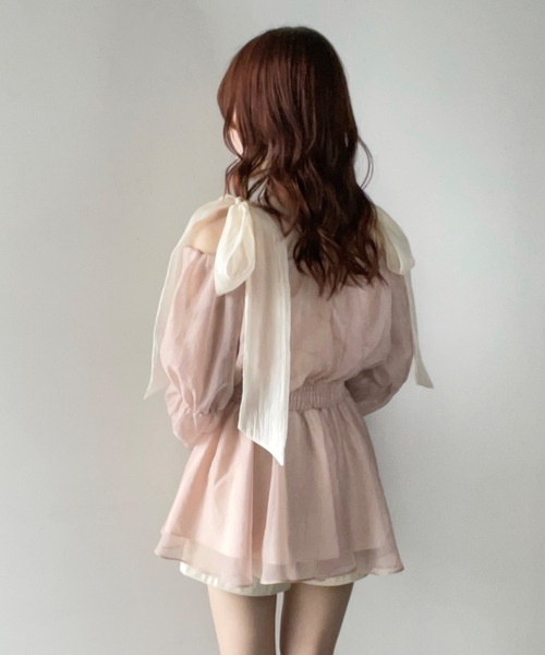 セール】【再入荷】シアーリボンキャミ / カップ付き