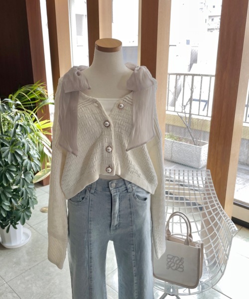 セール】【再入荷】シアーリボンキャミ / カップ付き