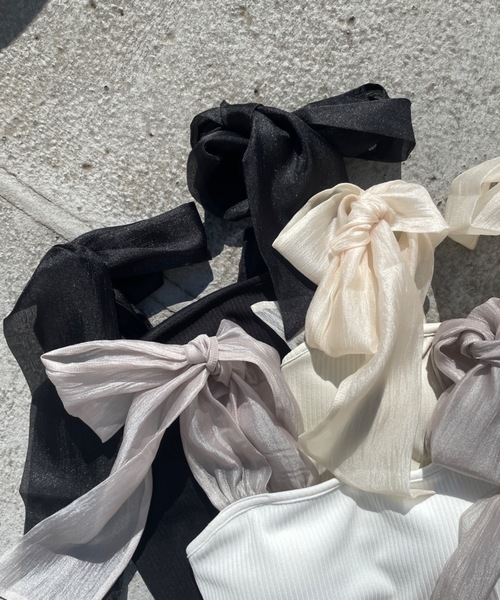 NOMAE（ノーマエ）の「【再入荷】シアーリボンキャミ / カップ付き