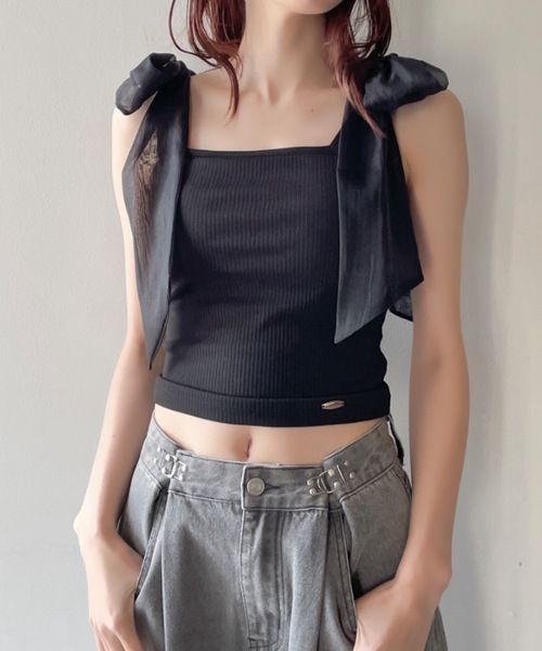nomae リボンキャミセットトップス リボンキャミセットトップス – PARK by one way（パークバイ