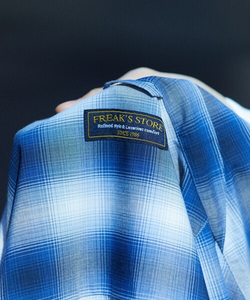FREAK'S STORE（フリークスストア）の「FREAK’S STORE/フリークスストア NEW LOOSE FIT OMBRE CHECK SHIRT LS/ニュー ルーズフィット オンブレチェック ロングスリーブシャツ（シャツ/ブラウス・メンズ・ブラウン/ブルー/ブラック/サックスブルー・MEDIUM/LARGE）」の20枚目の写真