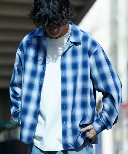 FREAK'S STORE（フリークスストア）の「FREAK’S STORE/フリークスストア NEW LOOSE FIT OMBRE CHECK SHIRT LS/ニュー ルーズフィット オンブレチェック ロングスリーブシャツ（シャツ/ブラウス・メンズ・ブラウン/ブルー/ブラック/サックスブルー・MEDIUM/LARGE）」の18枚目の写真