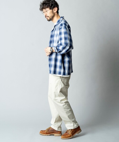 FREAK'S STORE（フリークスストア）の「FREAK’S STORE/フリークスストア NEW LOOSE FIT OMBRE CHECK SHIRT LS/ニュー ルーズフィット オンブレチェック ロングスリーブシャツ（シャツ/ブラウス・メンズ・ブラウン/ブルー/ブラック/サックスブルー・MEDIUM/LARGE）」の12枚目の写真
