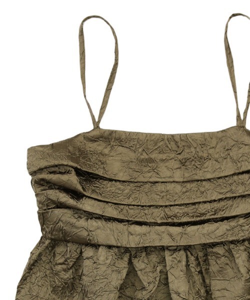 select MOCA（セレクトモカ）の「【ZOZO限定】ジャガードシャーリングキャミソールビスチェ（ベスト・レディース・カーキ/ブラック・FREE）」の4枚目の写真