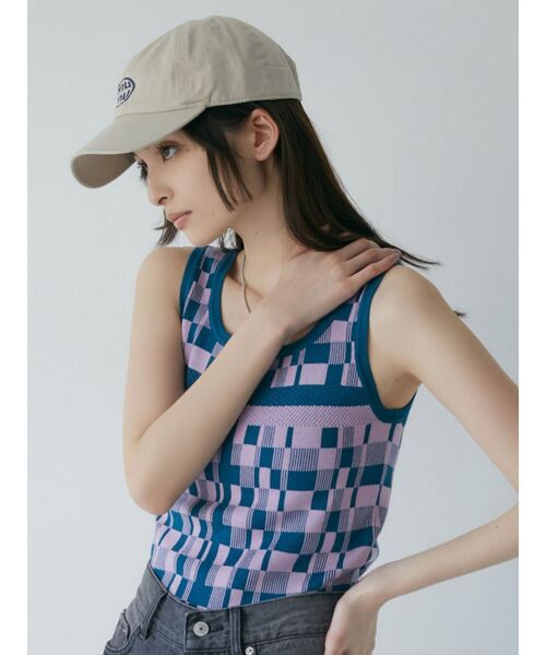 MURUA（ムルーア）の「ジオメタンクトップ（タンクトップ・レディース・ブラック/レッド/ピンク・FREE）」の5枚目の写真