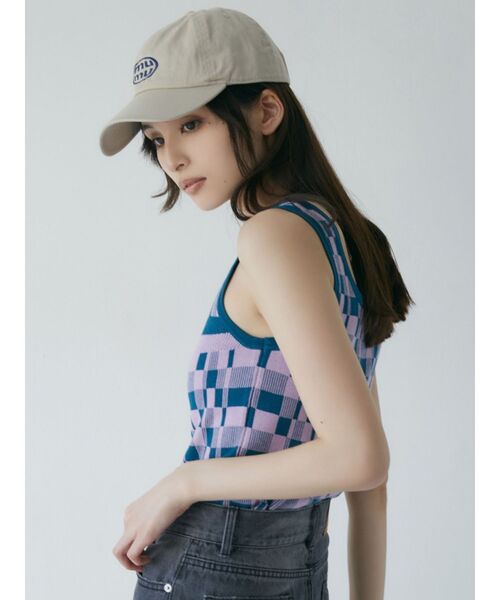 MURUA（ムルーア）の「ジオメタンクトップ（タンクトップ・レディース・ブラック/レッド/ピンク・FREE）」の8枚目の写真